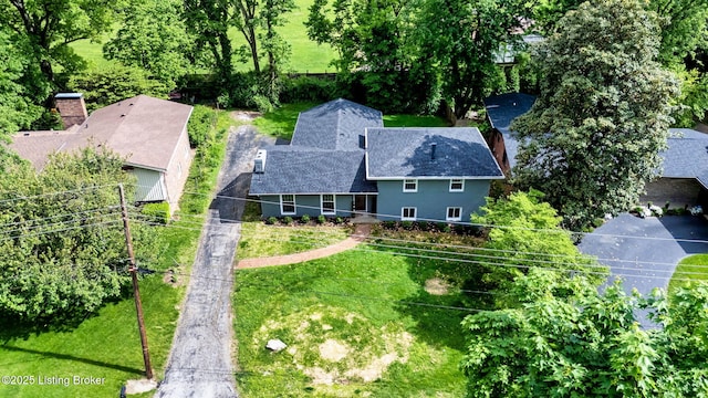 view from above of property