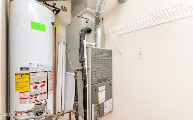 utilities featuring gas water heater