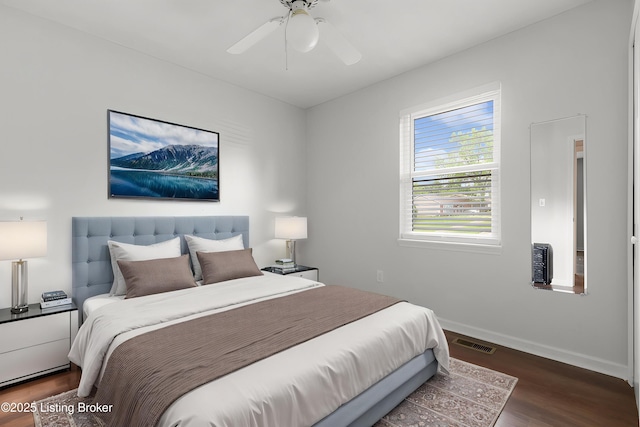 7208 Ridge Creek Rd, Louisville, KY 40291 - bedroom with wood finished floors, baseboards, and a ceiling fan