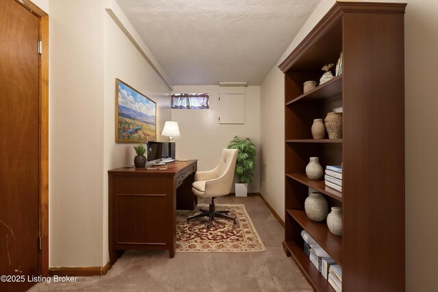 7208 Ridge Creek Rd, Louisville, KY 40291 - carpeted office space with baseboards and a textured ceiling