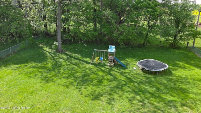 395 Poplar Trce, Elizabethtown, KY 42701 - view of yard featuring a trampoline and a playground
