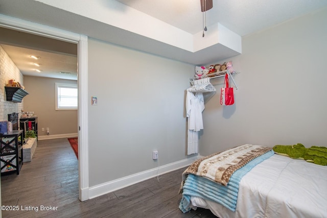 395 Poplar Trce, Elizabethtown, KY 42701 - bedroom with wood finished floors, baseboards, and a ceiling fan