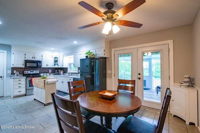 395 Poplar Trce, Elizabethtown, KY 42701 - dining space featuring plenty of natural light, a ceiling fan, and recessed lighting