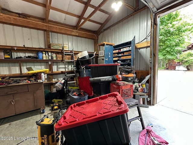 2212 Duff Rd, Leitchfield, KY 42754 - garage featuring a workshop area