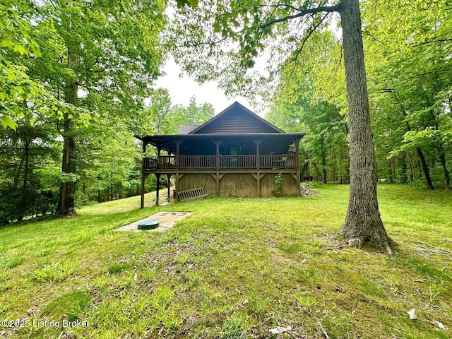 2212 Duff Rd, Leitchfield, KY 42754 - back of house featuring a lawn and a deck