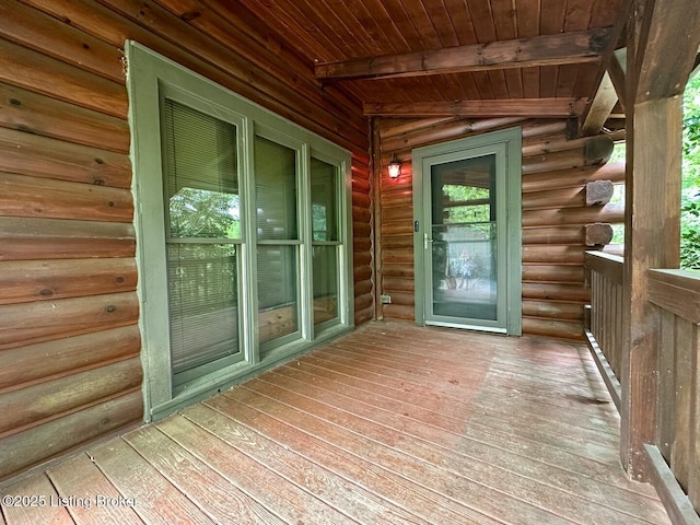 2212 Duff Rd, Leitchfield, KY 42754 - property entrance featuring log siding