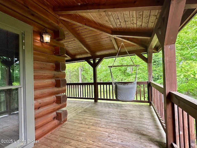 2212 Duff Rd, Leitchfield, KY 42754 - view of wooden terrace