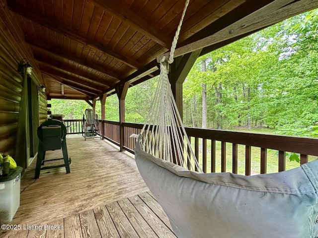 2212 Duff Rd, Leitchfield, KY 42754 - view of wooden deck