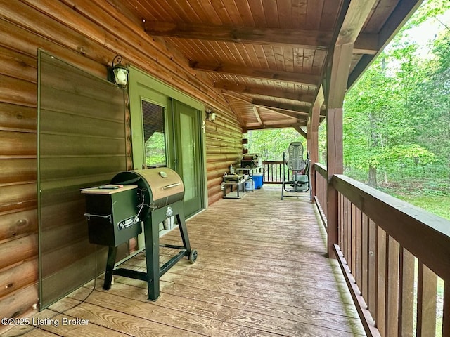 2212 Duff Rd, Leitchfield, KY 42754 - view of wooden terrace