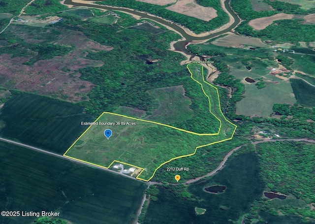 2212 Duff Rd, Leitchfield, KY 42754 - map / location with property boundaries highlighted