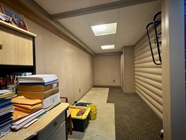 2212 Duff Rd, Leitchfield, KY 42754 - finished basement featuring a drop ceiling