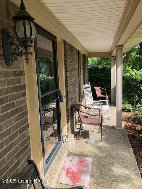 8907 Lakeridge Dr, Louisville, KY 40272 - view of patio / terrace featuring a porch