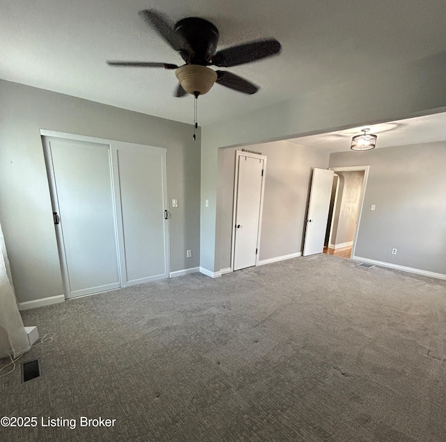 4908 Fielding Way, Louisville, KY 40216 - unfurnished bedroom featuring carpet, baseboards, and ceiling fan