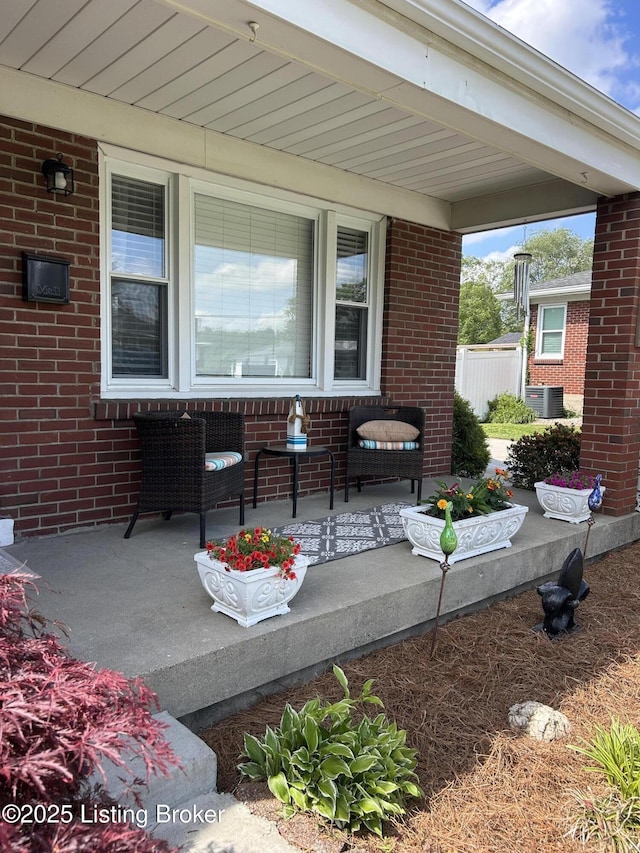 4908 Fielding Way, Louisville, KY 40216 - view of patio featuring covered porch and central AC