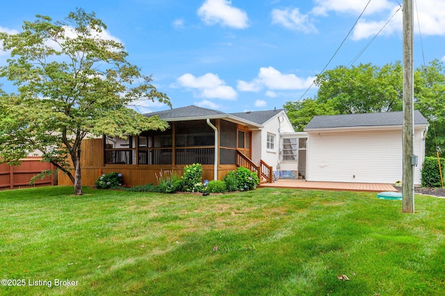 2804 Mayford Way, Louisville, KY 40220 - back of house featuring a sunroom and a deck