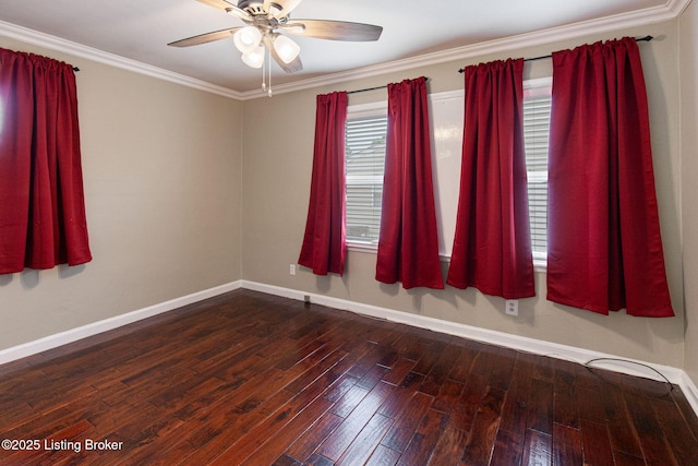 2804 Mayford Way, Louisville, KY 40220 - empty room featuring a ceiling fan, wood-type flooring, and crown molding