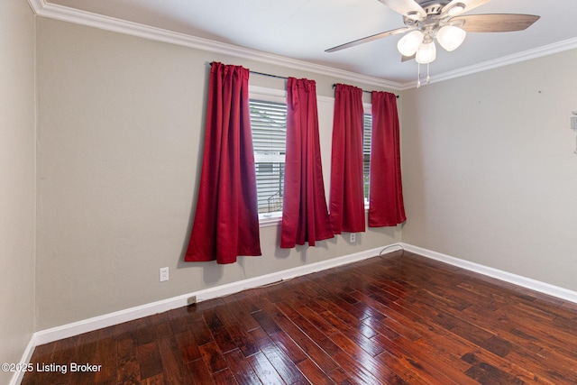 2804 Mayford Way, Louisville, KY 40220 - empty room featuring a ceiling fan, wood-type flooring, and crown molding