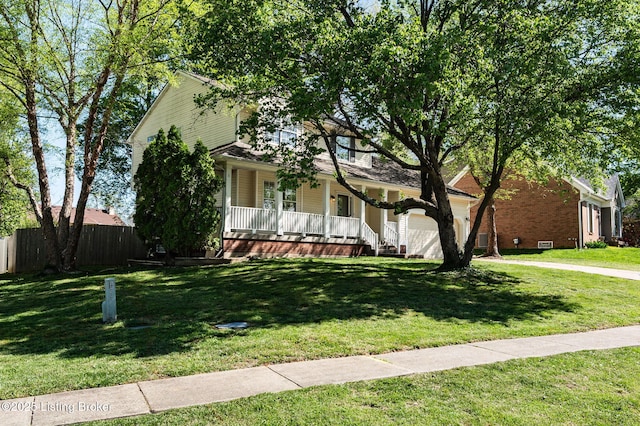 10707 Hickory Cove Ct, Louisville, KY 40245 - view of property hidden behind natural elements featuring a porch, a garage, and driveway