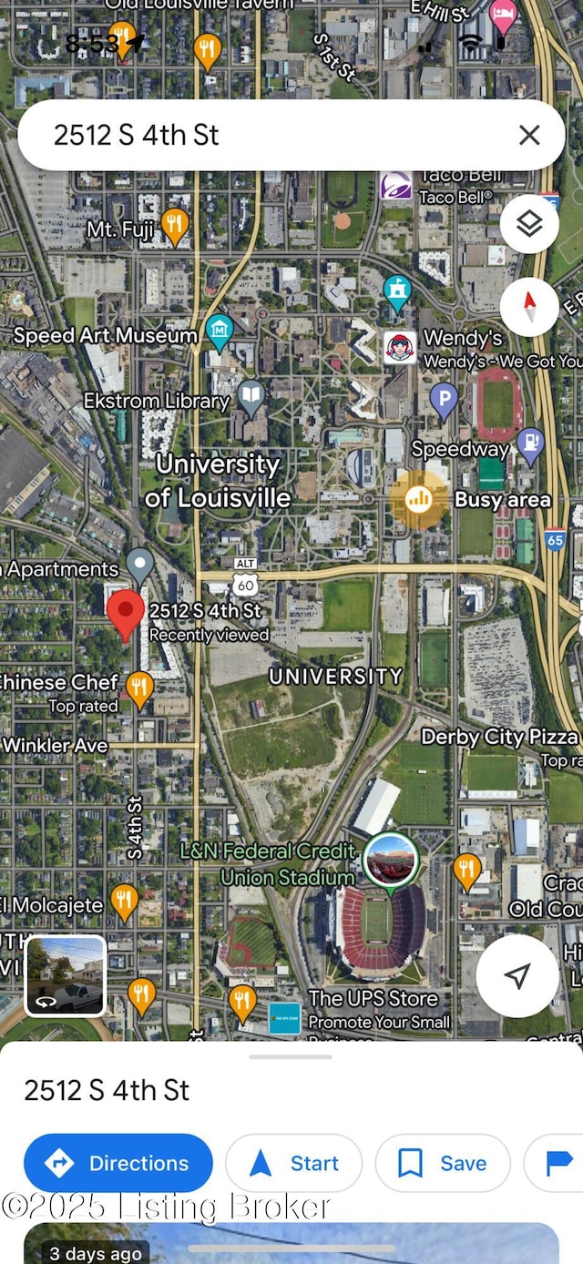 2512 S 4th St, Louisville, KY 40208 - map / location
