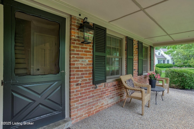 view of patio / terrace featuring covered porch