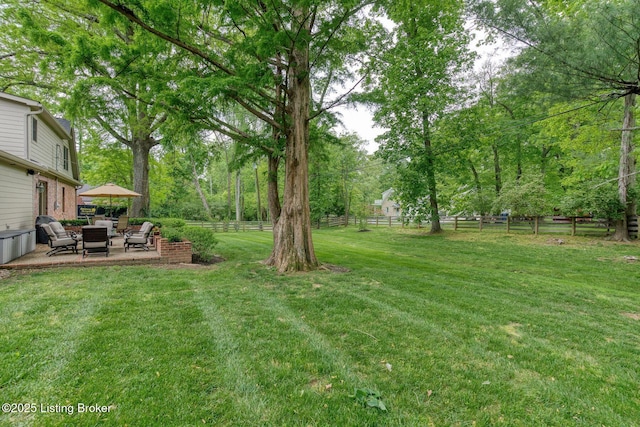 view of yard with a patio