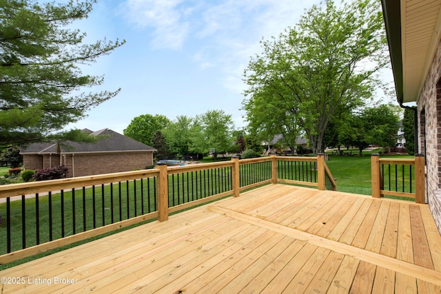 4227 Stilger Cir, Louisville, KY 40299 - wooden deck featuring a yard