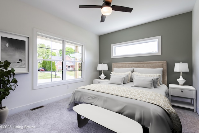 4227 Stilger Cir, Louisville, KY 40299 - carpeted bedroom with baseboards and a ceiling fan