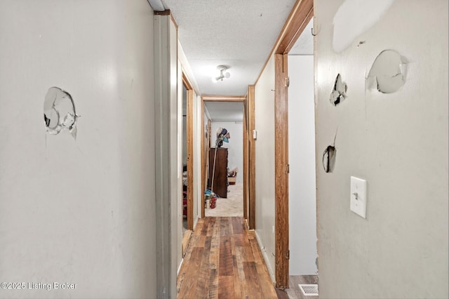 1115 Tilley Dr, Carrollton, KY 41008 - hallway featuring wood-type flooring and a textured ceiling