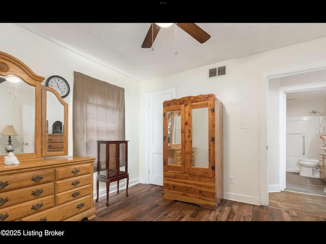 4328 S 1st St, Louisville, KY 40214 - bedroom featuring wood finished floors, baseboards, and ceiling fan