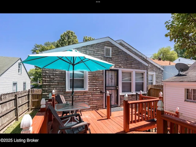 4328 S 1st St, Louisville, KY 40214 - wooden deck with fence