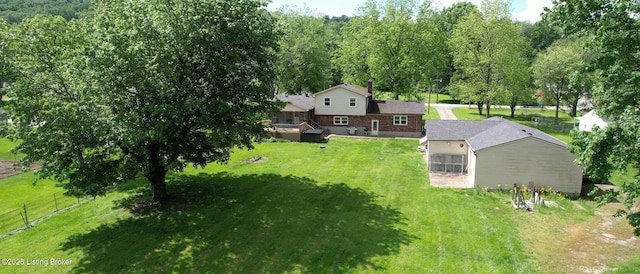 view from above of property