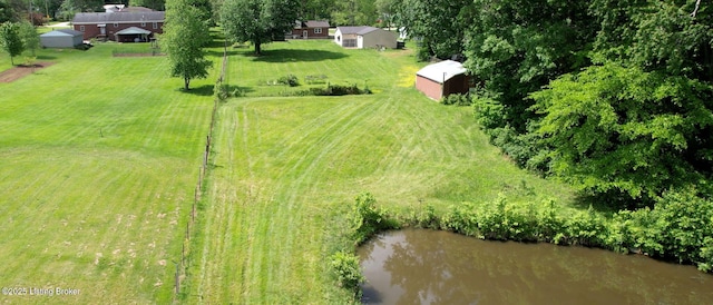 overview of rural landscape featuring a nearby body of water