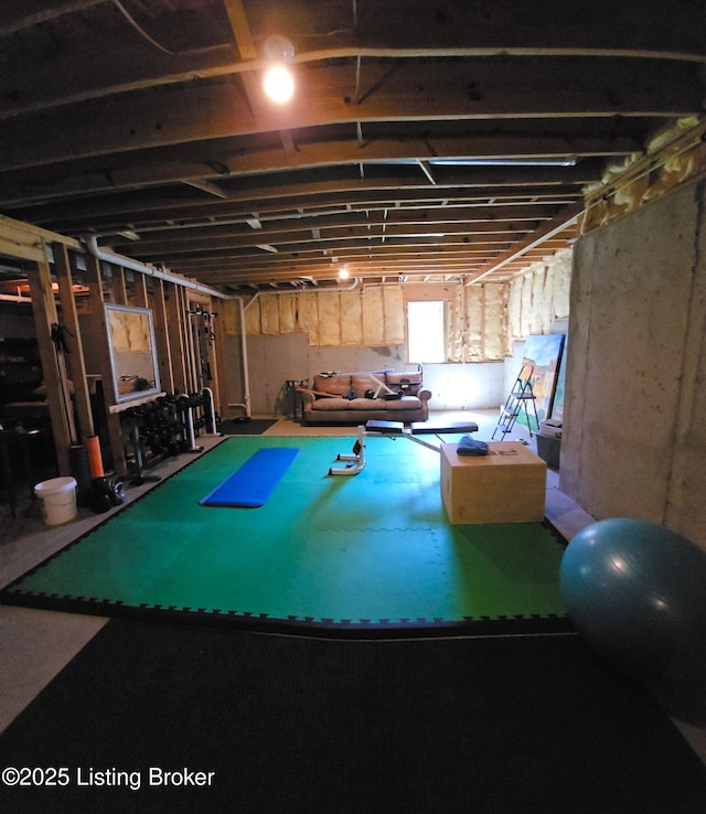 view of basement