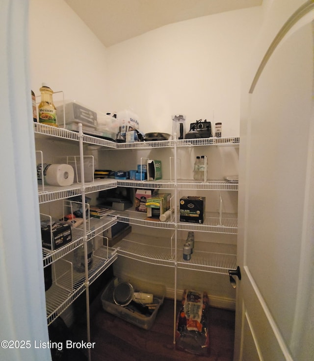 view of pantry