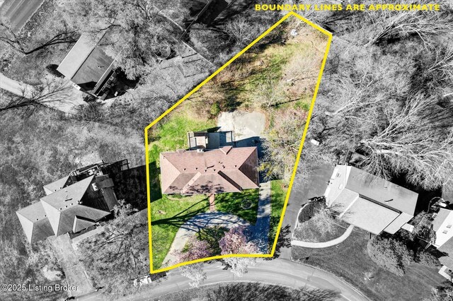 7208 Iron Gate Ct, Louisville, KY 40241 - aerial view of property's location featuring property parcel outlined