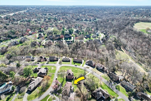 7208 Iron Gate Ct, Louisville, KY 40241 - aerial view of property and surrounding area featuring nearby suburban area