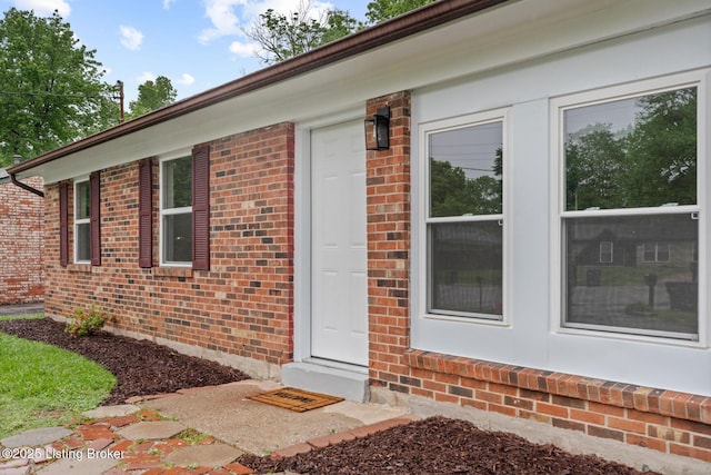 7605 Randy Ct, Louisville, KY 40258 - doorway to property with brick siding