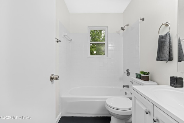 7605 Randy Ct, Louisville, KY 40258 - full bathroom with toilet, shower / washtub combination, tile patterned floors, and vanity