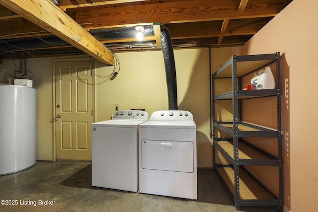 12100 Edenwood Dr, Louisville, KY 40243 - laundry area with gas water heater and independent washer and dryer