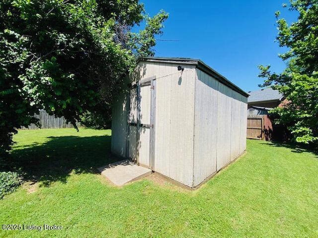 view of shed