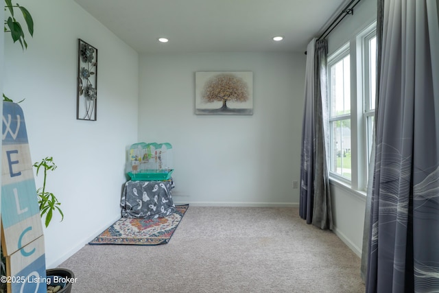 15803 Stonehouse Ct, Louisville, KY 40245 - living area with plenty of natural light, carpet, and recessed lighting