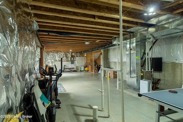 15803 Stonehouse Ct, Louisville, KY 40245 - unfinished basement with heating unit