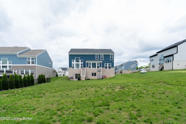 15803 Stonehouse Ct, Louisville, KY 40245 - rear view of house featuring a yard and a residential view