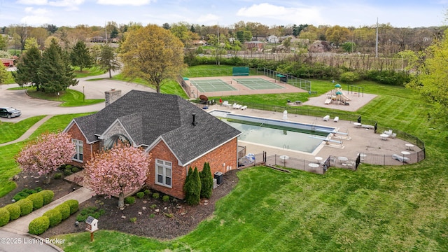 7006 Breakwater Pl, Prospect, KY 40059 - bird's eye view of a pool area