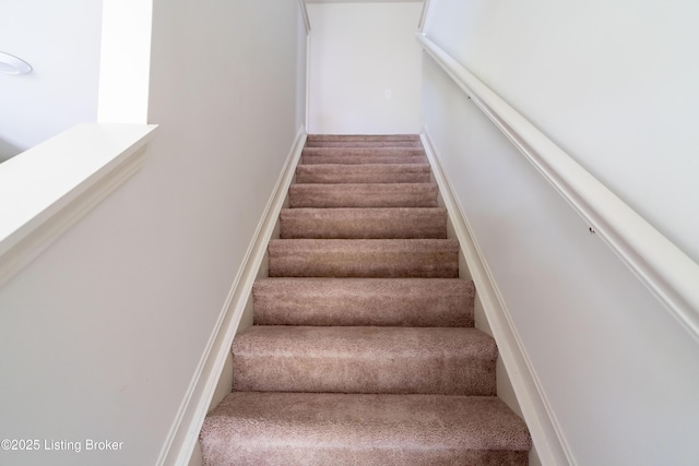 7618 Fair Ln, Louisville, KY 40291 - staircase with carpet floors