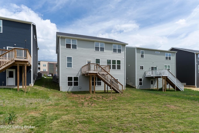 7618 Fair Ln, Louisville, KY 40291 - back of property with stairs and a deck