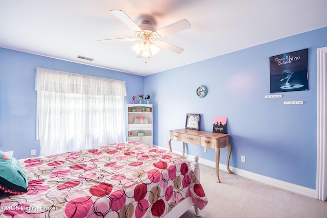6516 Norman Ct, Crestwood, KY 40014 - bedroom featuring carpet floors, a ceiling fan, and baseboards