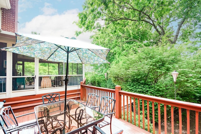 6516 Norman Ct, Crestwood, KY 40014 - wooden terrace with outdoor dining area