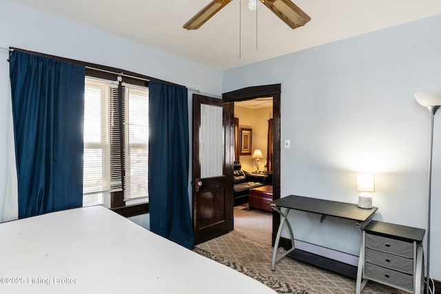 634 Ervay Ave, Louisville, KY 40217 - carpeted bedroom with ceiling fan
