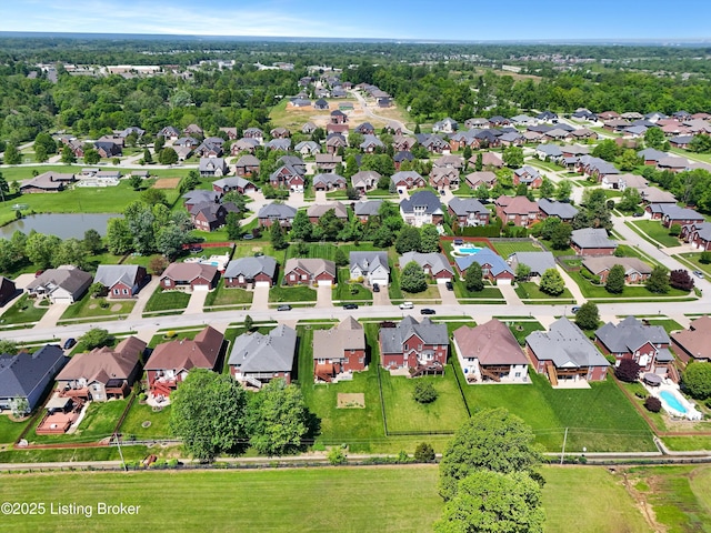 7911 Windgate Dr, Louisville, KY 40291 - aerial view of property's location with nearby suburban area and a large body of water